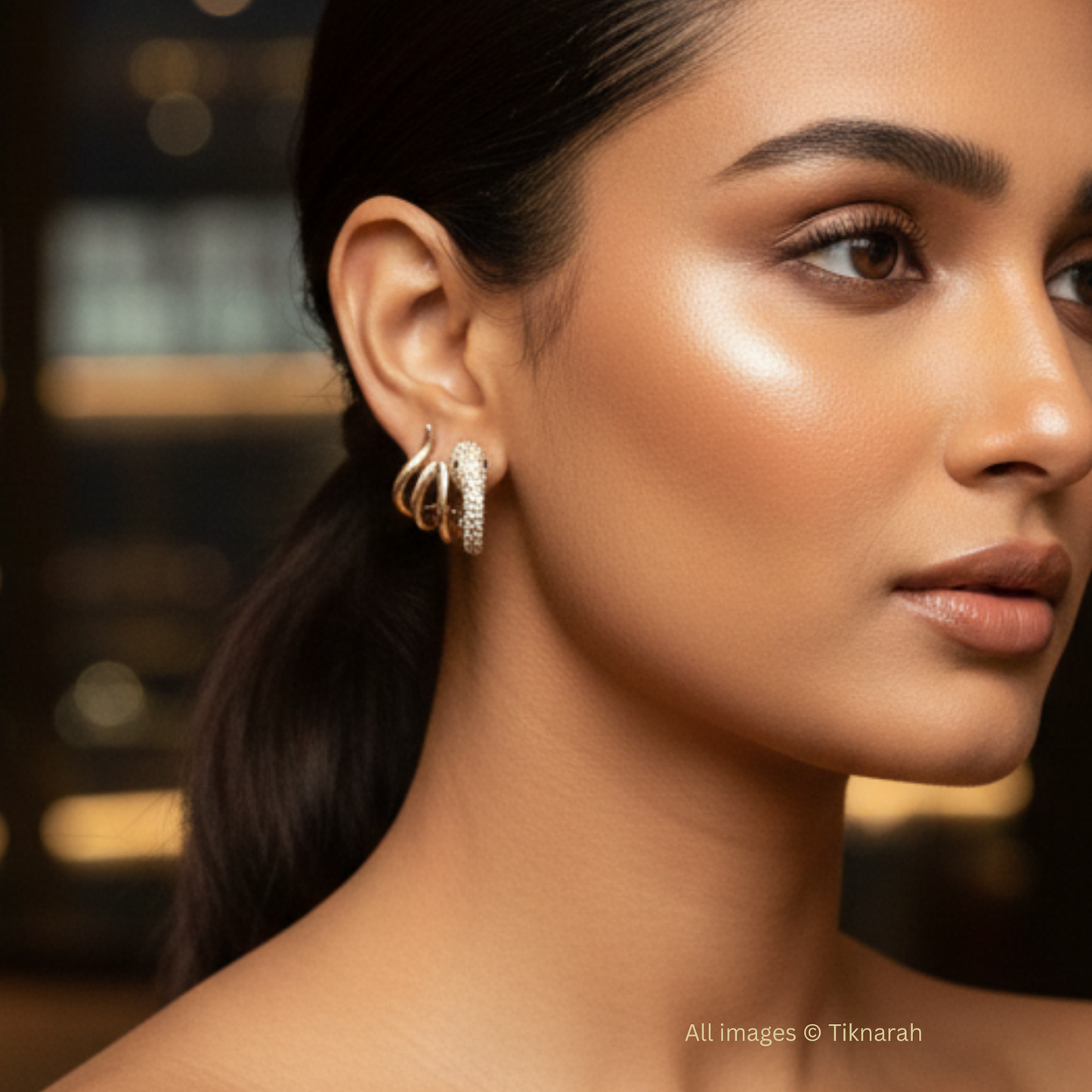 Sparkling Snake Wrap Earrings