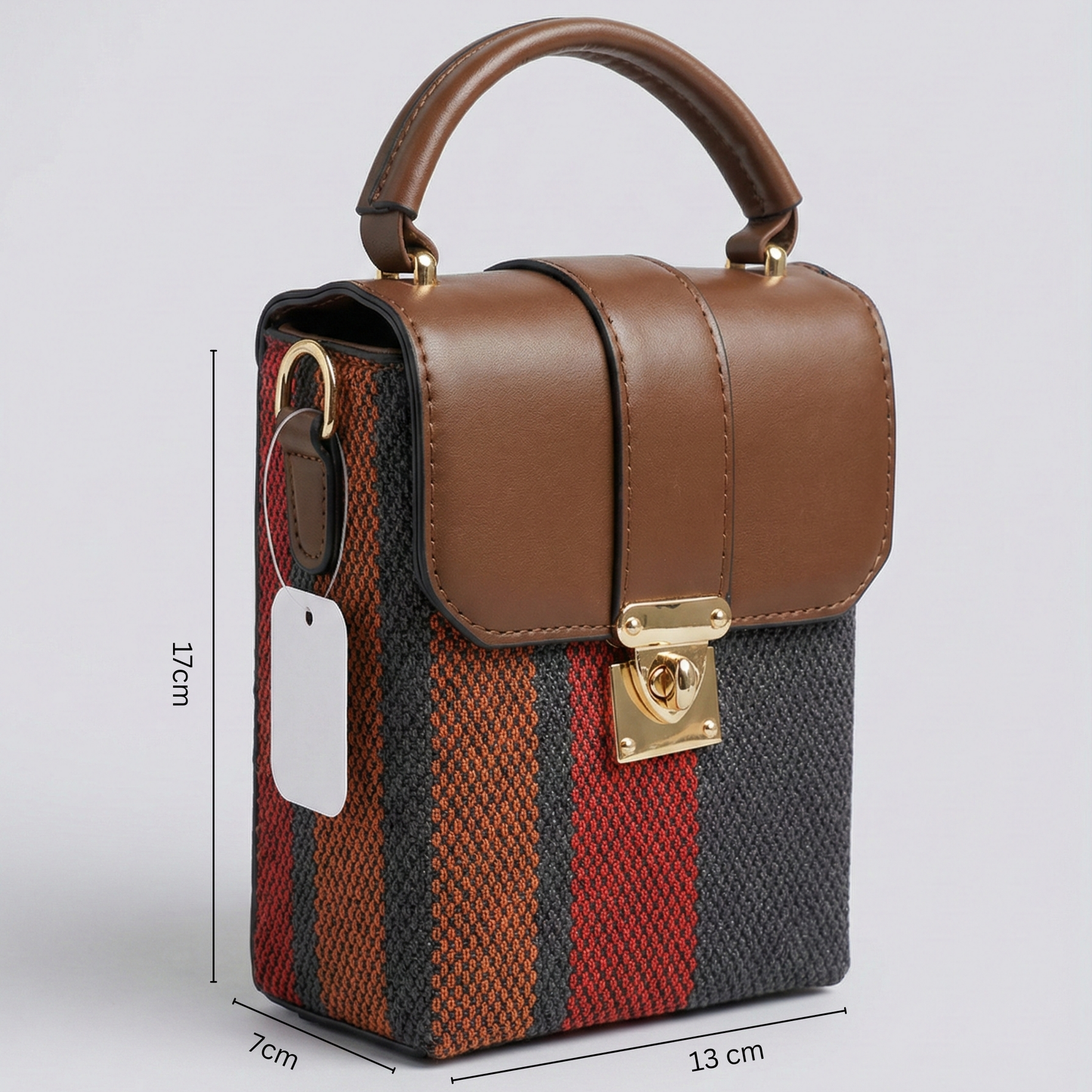 Sienna Woven Box Satchel | Structured Crossbody